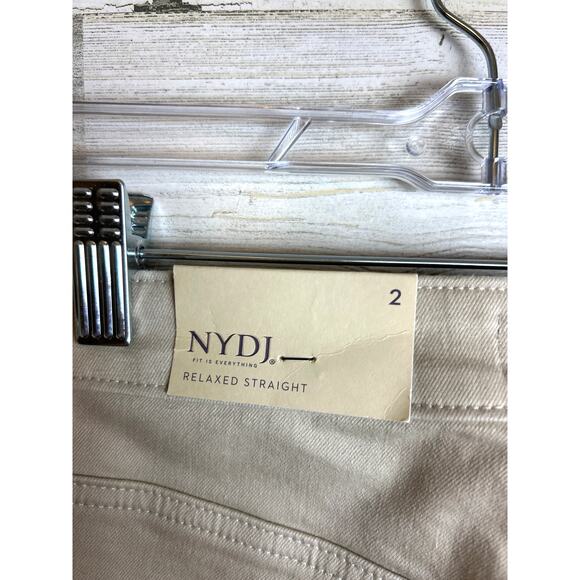 NYDJ Women’s 2 Beige Feather Straight Roll Cuff Utility Cargo Denim Pants NWT - Picture 7 of 8